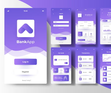 mobile banking app interface screen